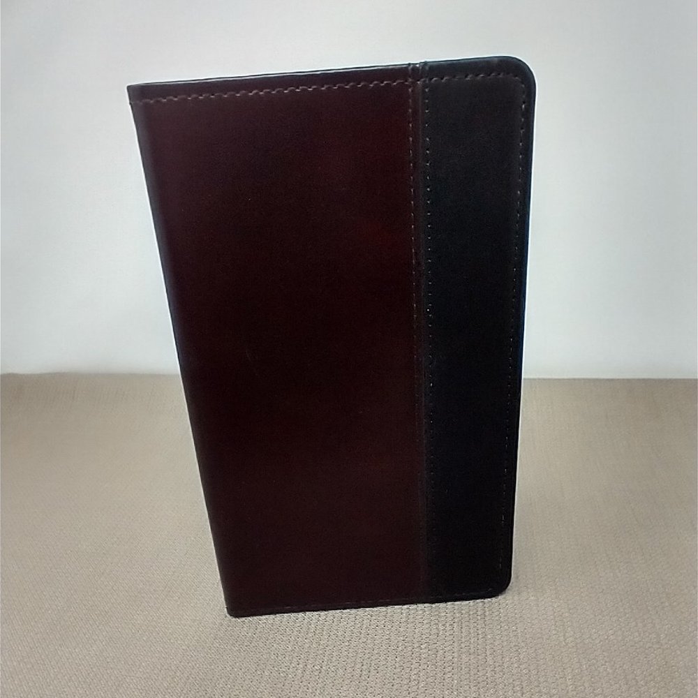 HAZEL FAUX LEATHER BUSINESS CARD NOTEBOOK